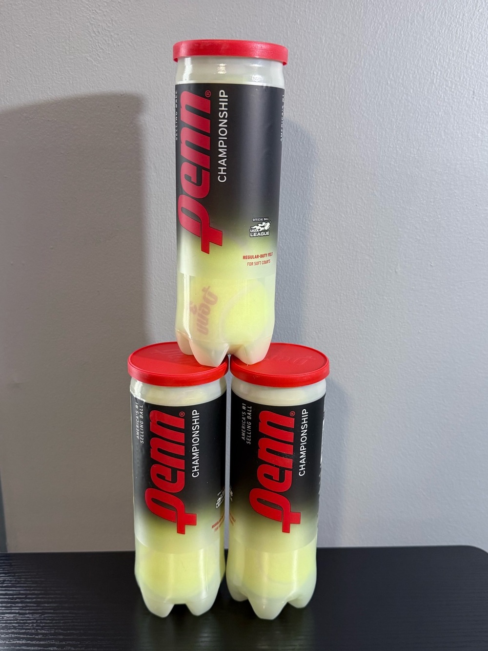 Penn Championship Extra-Duty Felt Tennis Balls | 3 Cans, 9 Balls | Brand New